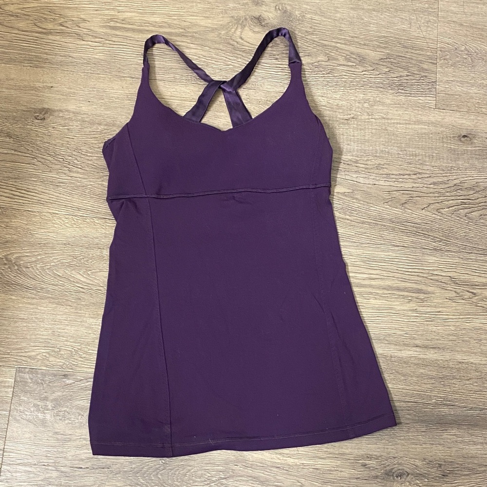 LULULEMON Purple Cross-Back Tank Top